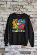Autism Awareness Sweatshirt gildan SF000 in black