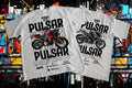 Bajaj Pulsar Biker Life T-Shirt white gildan-5000 - Sport Bike Motorcycle Graphic Tee