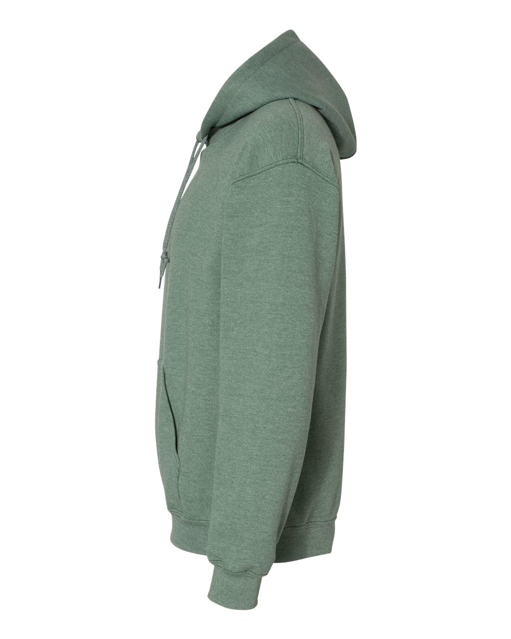 Green hoodie on a white background