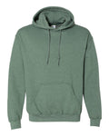Green hoodie on a white background