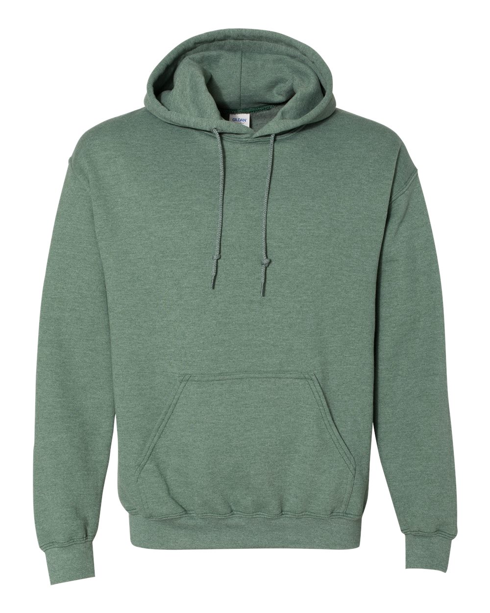 Green hoodie on a white background