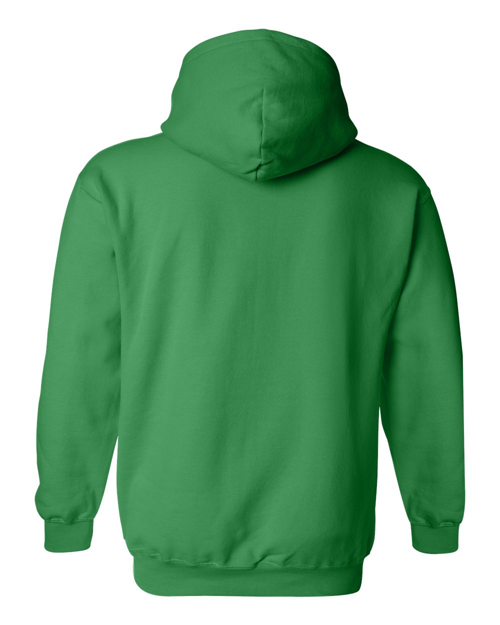 Green hoodie on a white background