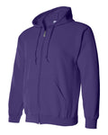 Purple hoodie with a brand logo on a white background