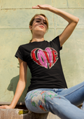 LOVE Heart T-Shirt - Black gildan 5000