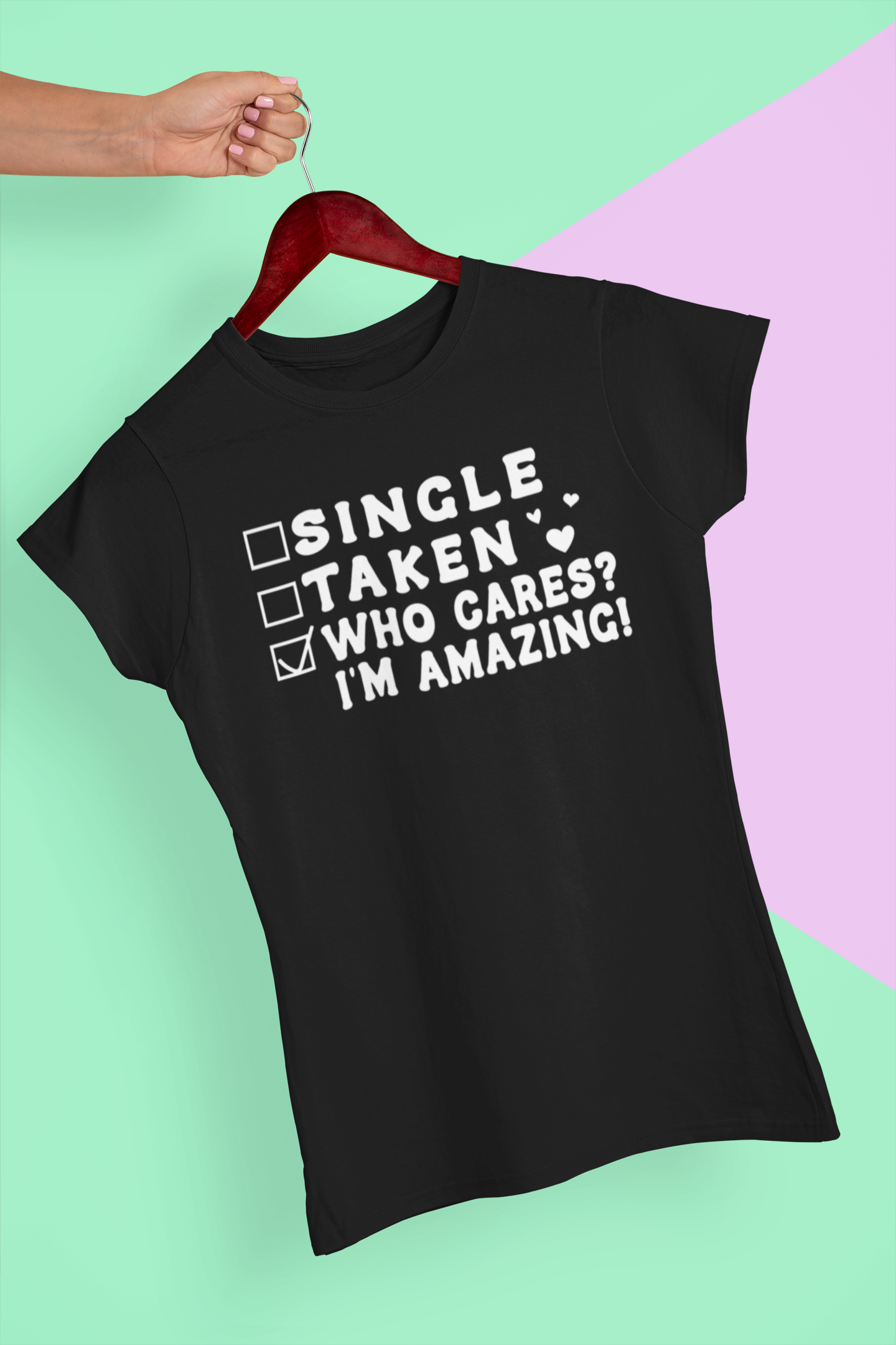 Who Cares I'm Amazing T-Shirt -black gildan 5000