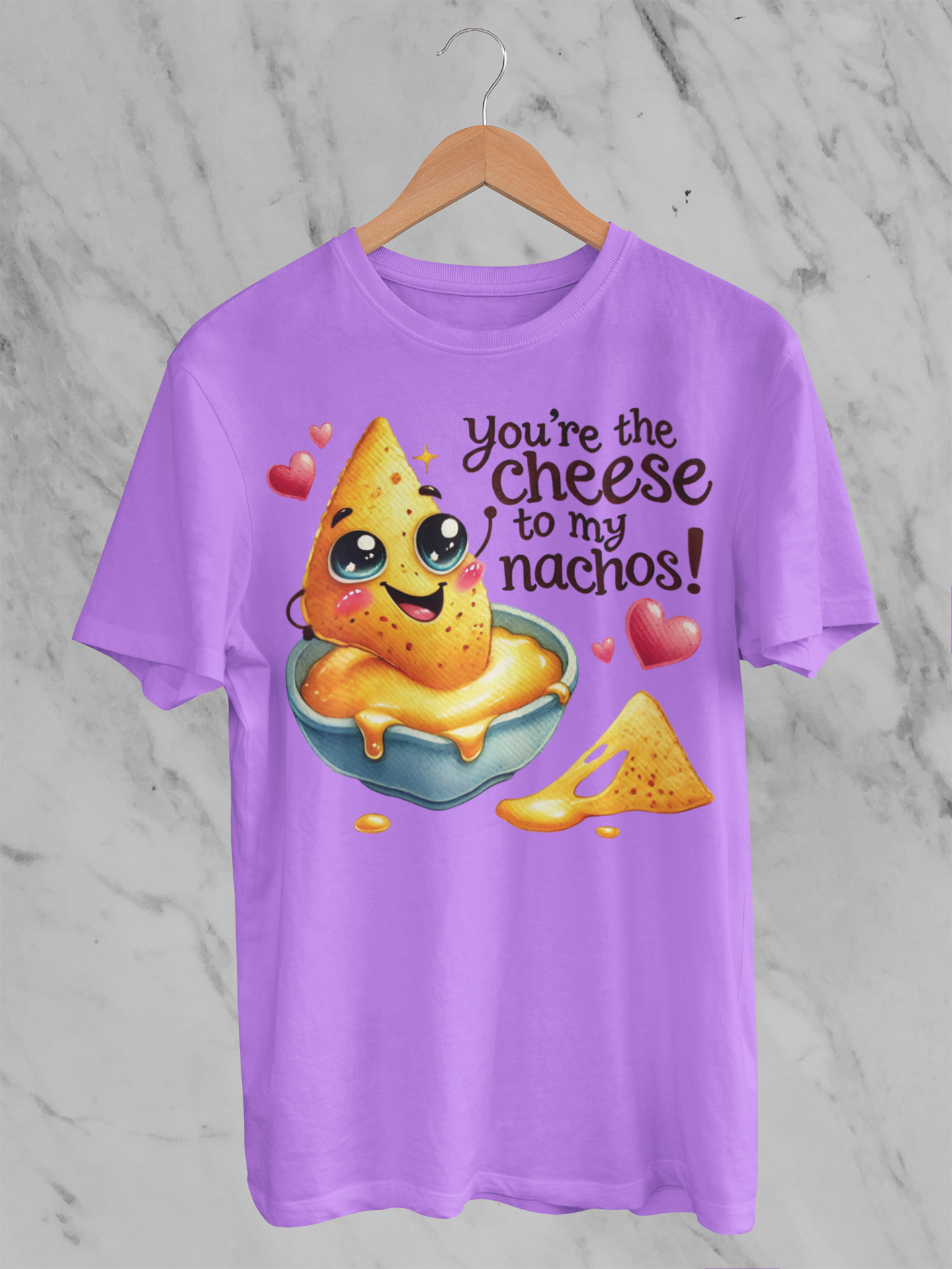 You're the Cheese to My Nachos light purple gildan 5000 t-shirt