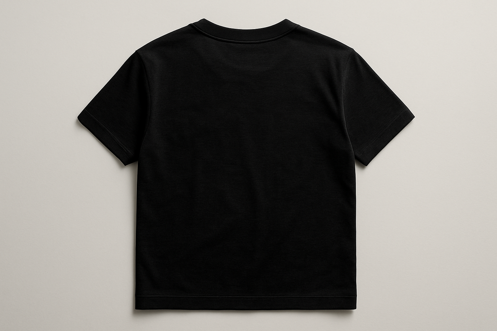 black colored t-shirt back side