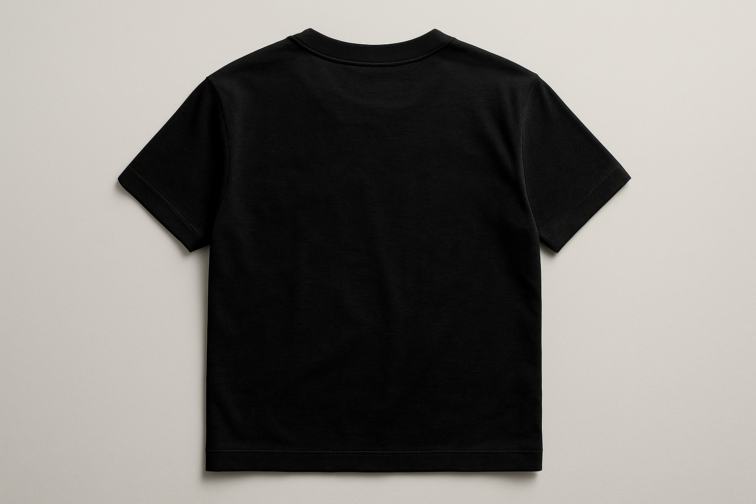 black colored t-shirt back side