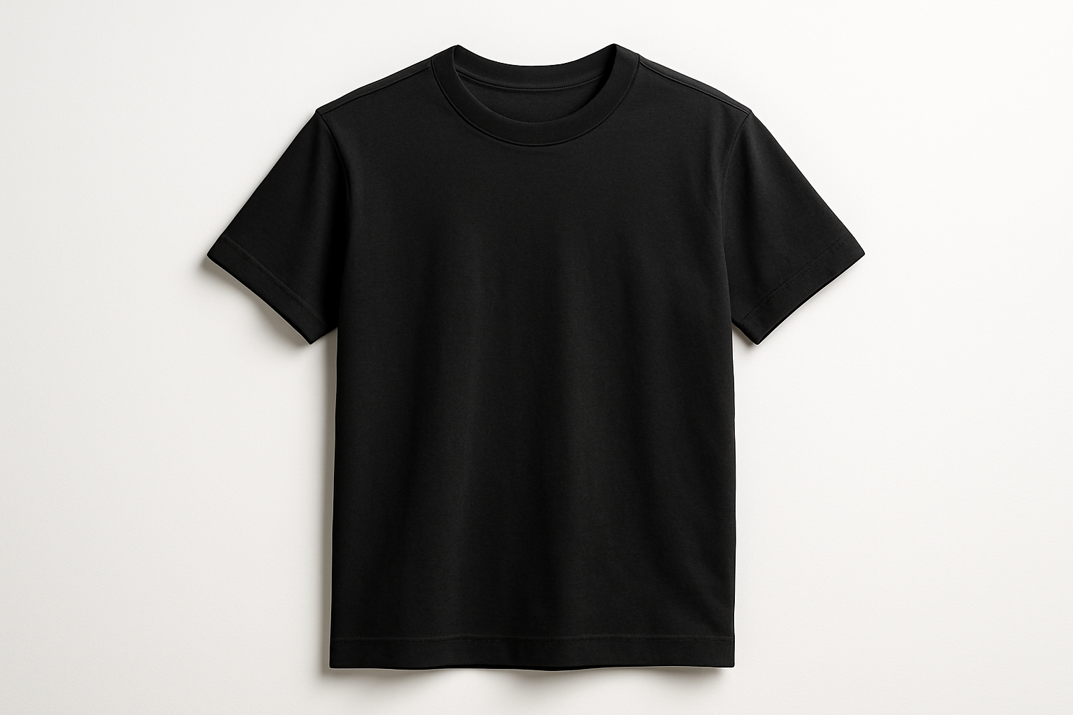 black colored t-shirt