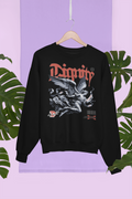 Vintage Gothic Street Art Design gildan SF000 BLACK SWEATSHIRT