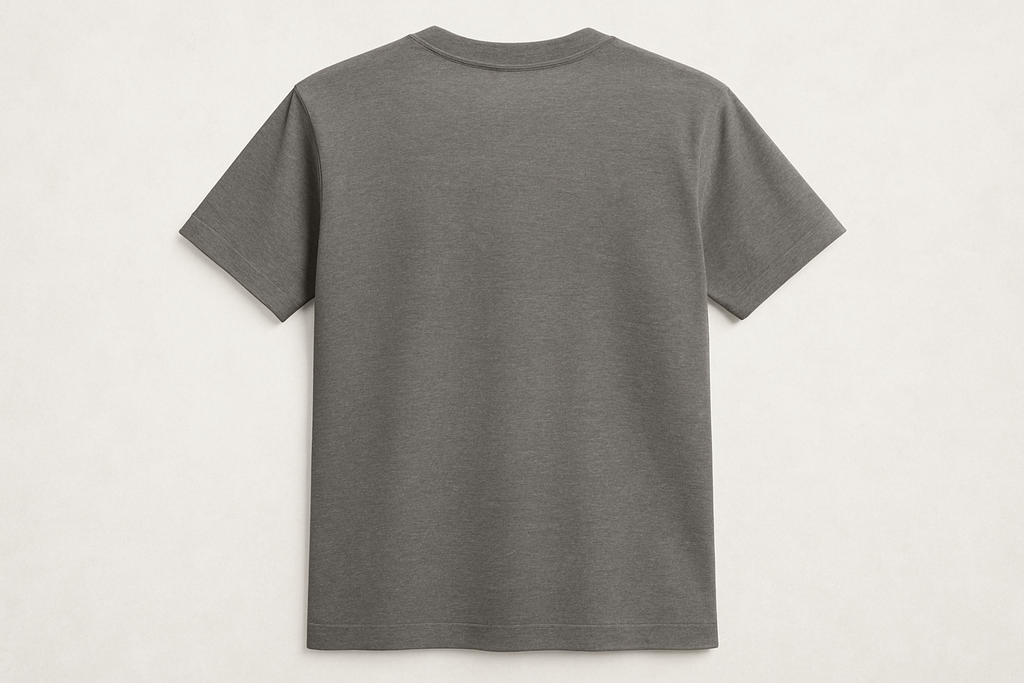 gray t-shirt back side