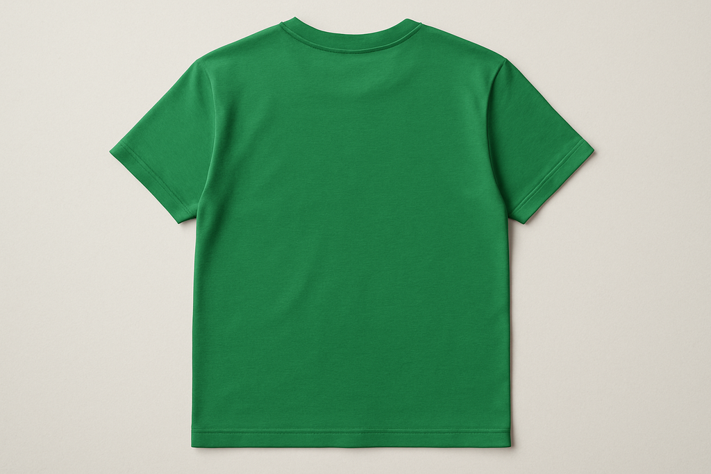 green t-shirt back side