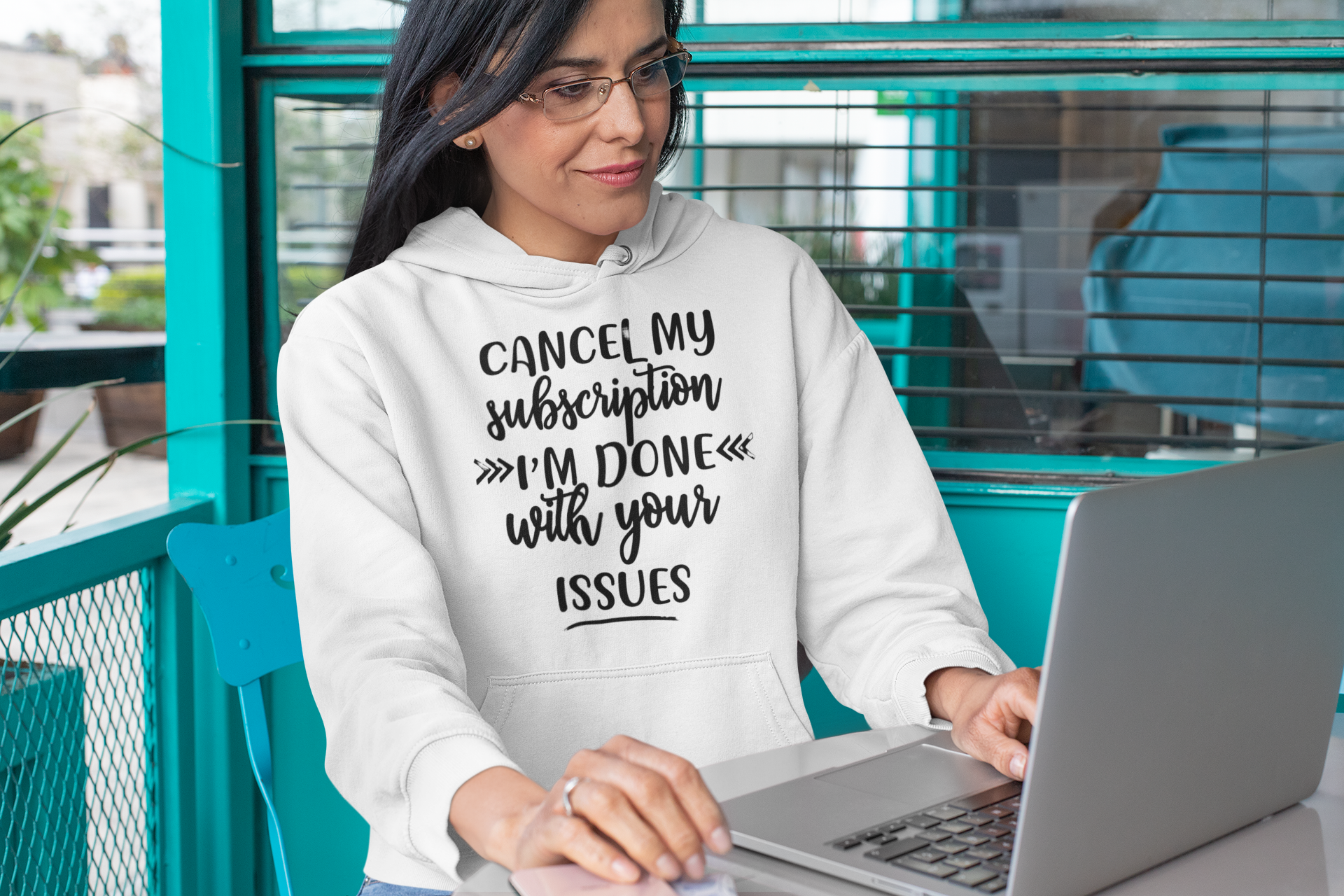 sassy "Cancel My Subscription" gilda n 18500 hoodie white