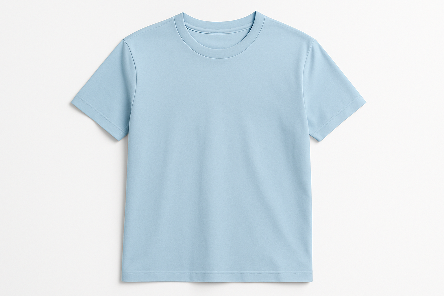 light blue colored plain t-shirt
