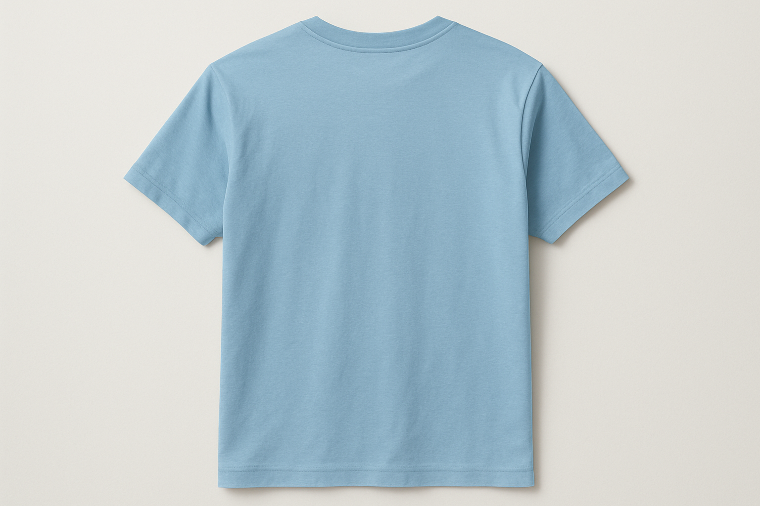 light blue t-shirt back side