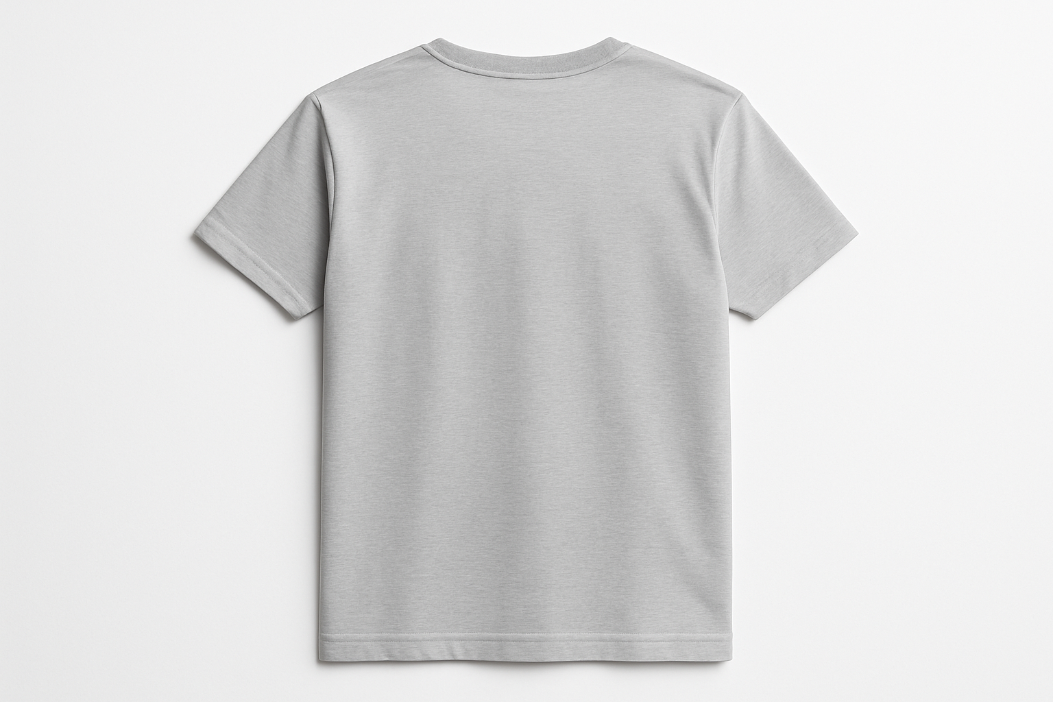 light gray t-shirt back side
