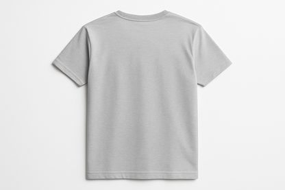 light gray t-shirt back side