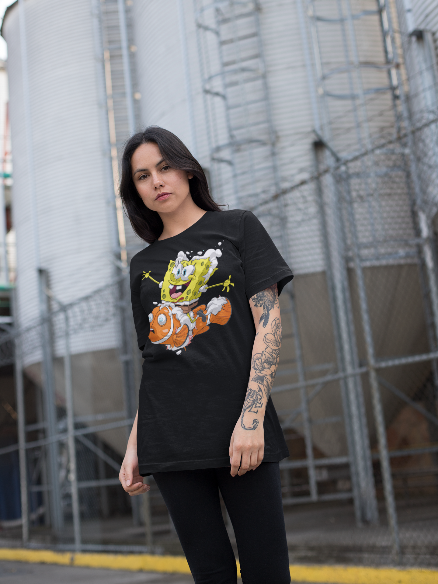 SpongeBob SquarePants T-Shirt black gildan 5000