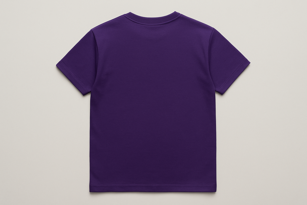 purple t-shirt back side