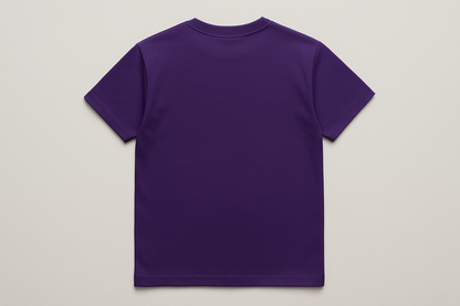 purple t-shirt back side