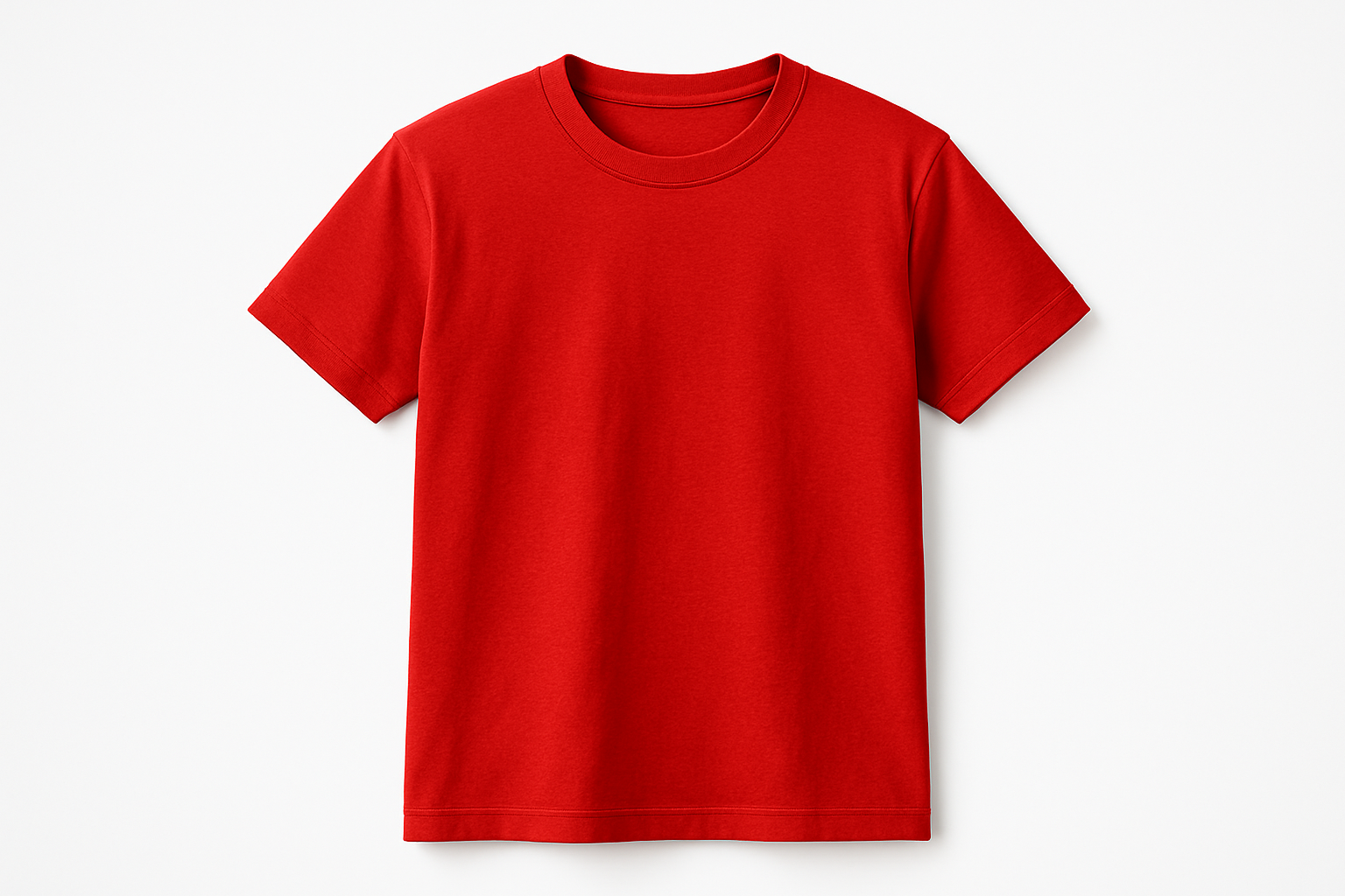 red colored plain t-shirt