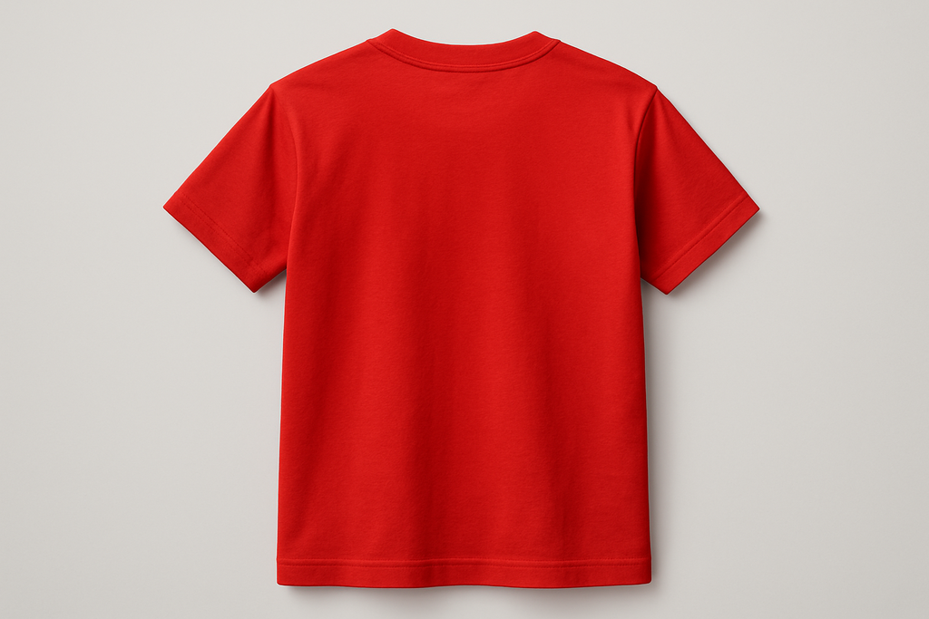 red t-shirt back side