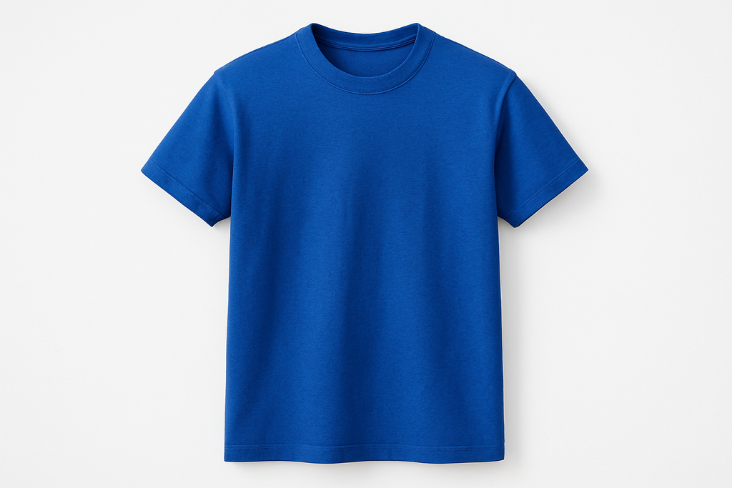 royal blue colored plain t-shirt