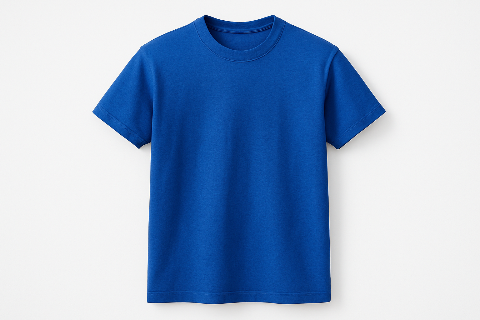 royal blue colored plain t-shirt