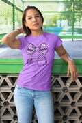 Nurse Bow Stethoscope T-Shirt purple gildan 5000